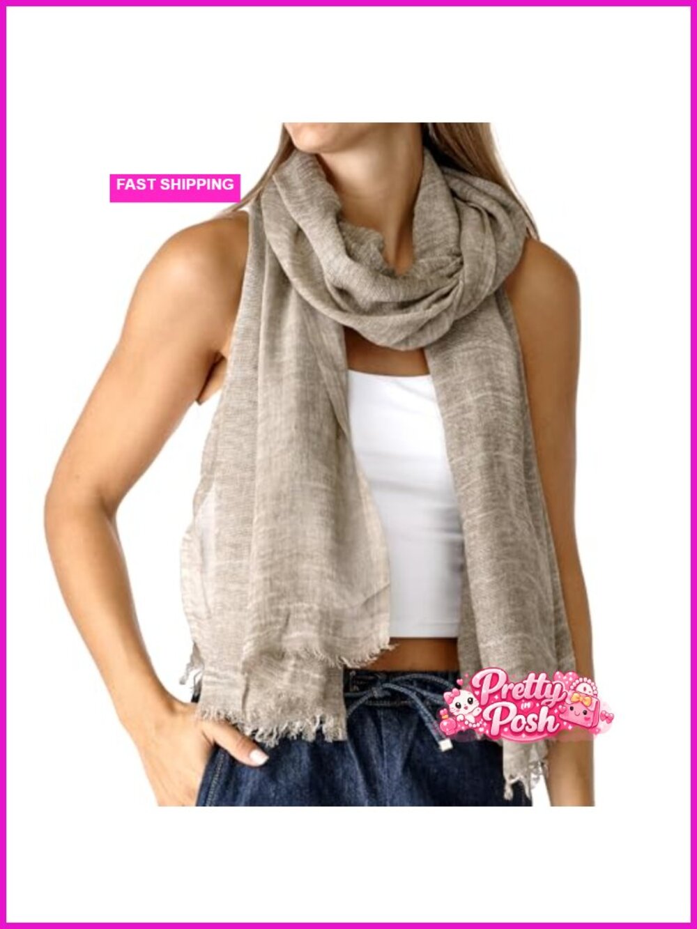 Lightweight Viscose Wrap Shawl Scarf Oversized Solid Women's Fall Winter
